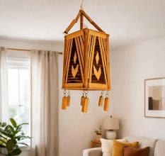 Handmade Bamboo Hanging Lantern for Home Decor